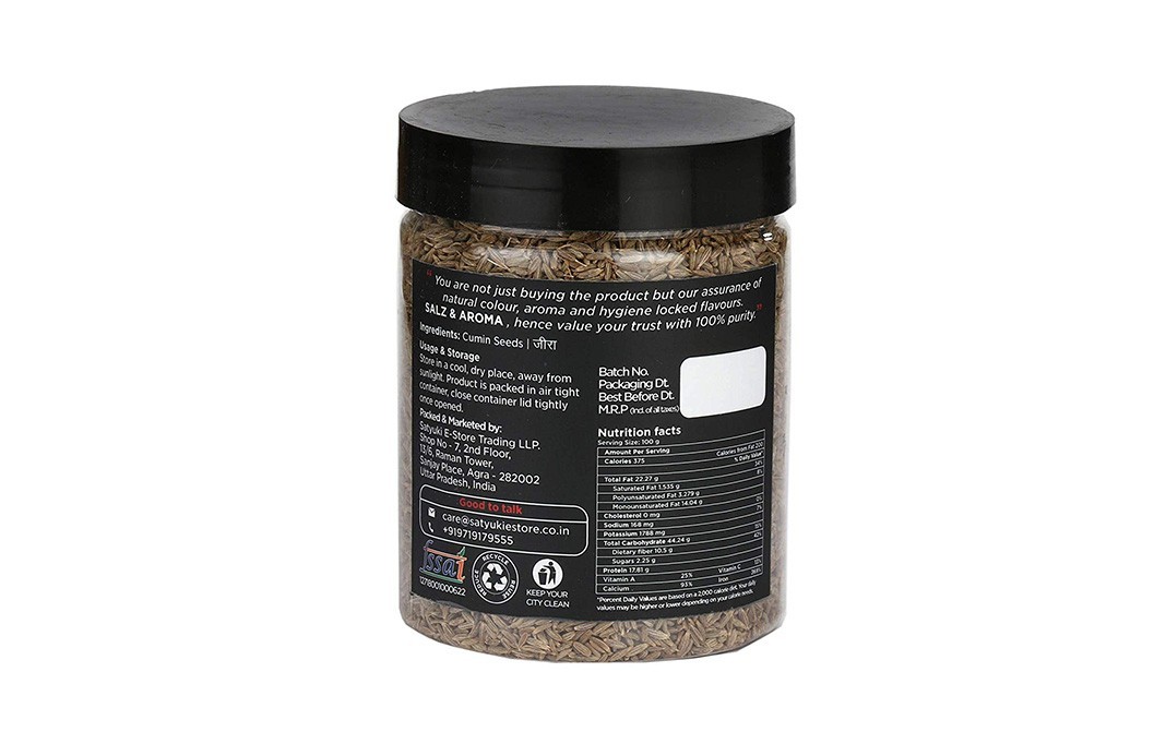 Salz & Aroma Cumin Seeds    Plastic Jar  250 grams